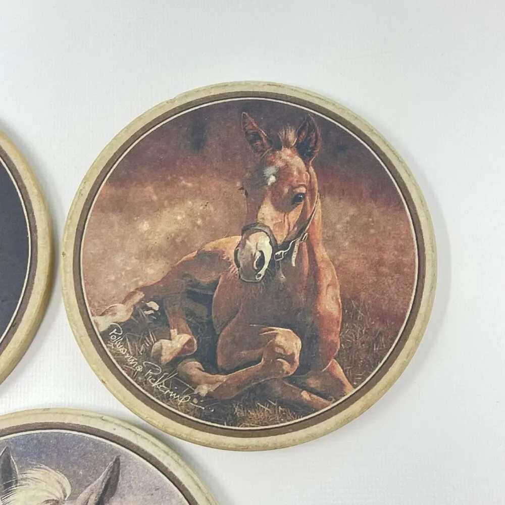 Horse Stone Coasters Set of 3 by Pollyanna Pickering & Coaster Stone